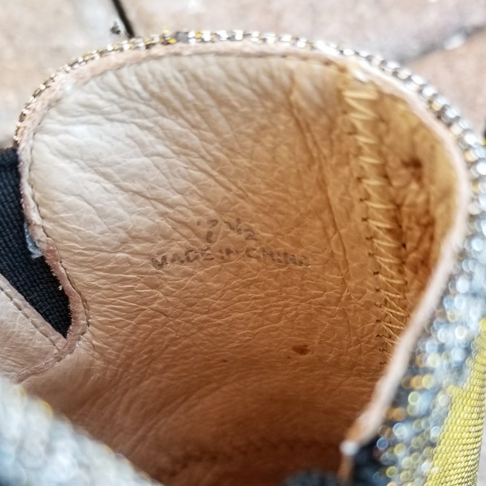 J/Slides Nyc Gold/Silver Size 7.5 - image 7